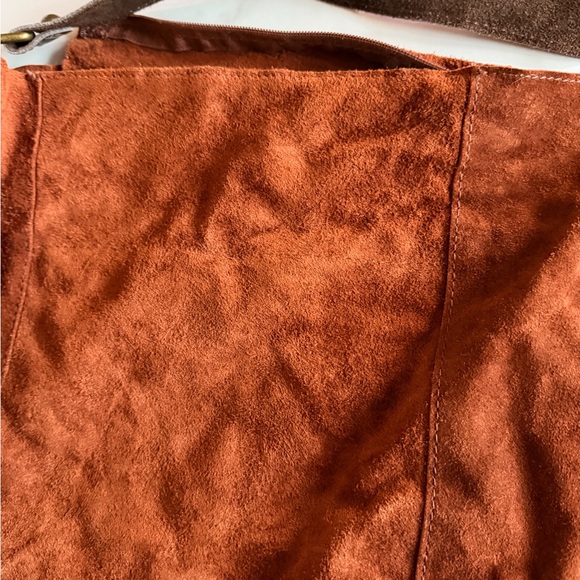 Brown Suede Women's Bag Handmade in Spain - Picture 3 of 4